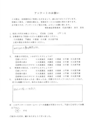 ：30代男性・債務整理（借金）