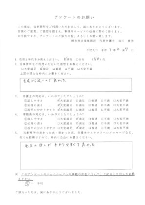 ：50代男性・交通事故